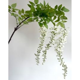 White Wisteria Spray - Large