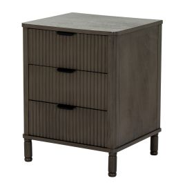 Reedo 3 Drawer Bedside Table
