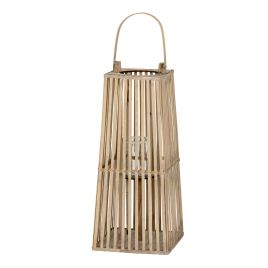 Siloz Wicker Lantern With Glass Holder - Small