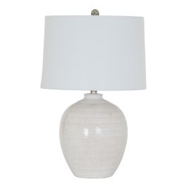 Chevo Ceramic Table Lamp With Linen Shade