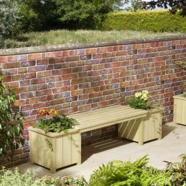 HAVENFORD Bench Accessory Wooden Garden Furniture Add-On - Natural