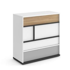 IPSWICH White Chest of Drawers - Medium-sized, 4 Drawers