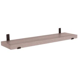 Livia Chunky Shelf with Sit On Brackets - Grey Oak