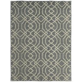 HERON UV Resistant Large Area Rug 230x160cm Geometric Pattern Grey