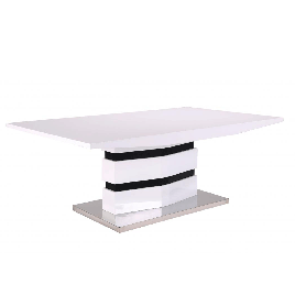 Sleek Simplicity Cardigan High Gloss Coffee Table in White and Black