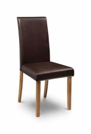 Hudson Faux Leather Dining Chair - Brown