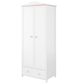 Wardrobe - LEXUS 2 Door Wardrobe White Matt 85cm