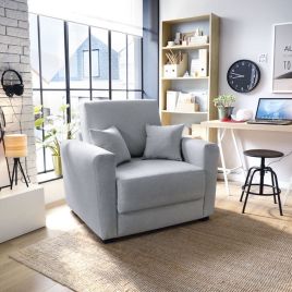 Bristol Velvet Single Sofabed - Light Grey