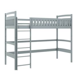 Winston Knox Wooden Loft Bed with Foam/Bonnell Mattress - Grey