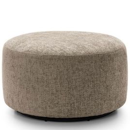 Zazzles Smart Linen Swivel Footstool - Taupe