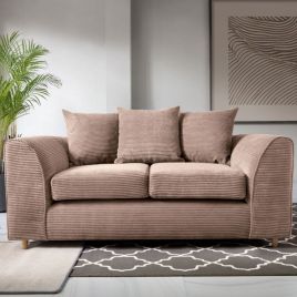 Jasmine Jumbo Cord 2 Seater Sofa - Brown