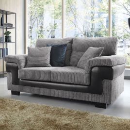 Nathaniel 2 Seater Sofa - Black and Grey