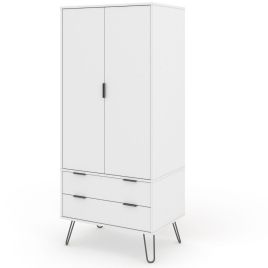 Augusta White 2 Door 2 Drawer Wardrobe