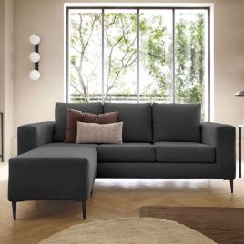 Rocky Reversible Corner Sofa - Black