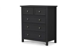 MALTON I Grey Chest of Drawers - Medium-sized, 5 Drawers
