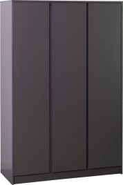 Wardrobe - MALDEN 3 Door Wardrobe Grey 115cm