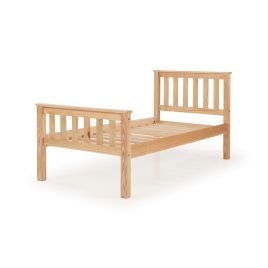 Chandler Classic Solid Pine Wooden Bed Frame with High Footboard in Antique - Single