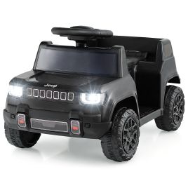 NOREN 12V Kids Ride-On Jeep Car with LED Lights for 18-96 Months-Black