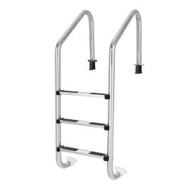 3-Step 304 Stainless Steel Swimming Pool Ladder with Non-slip Steps and Handrails
