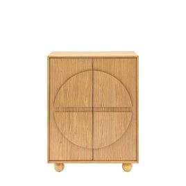 OAKMERE 2 Door Tall Sideboard - Medium Oak