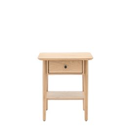 BANBURY 1 Drawer Bedside Table Natural