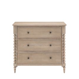 STONELEIGH Oak Finish Chest of Drawers - Medium-sized, 3 Drawers, Ready Assembled