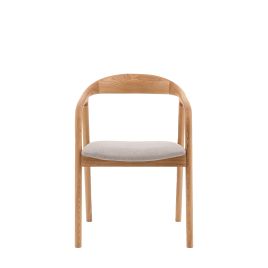 THORNWELL Dining Chair with Seat Cushion Medium Oak - Set of 2