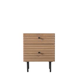 WAVERFORD 2 Drawer Bedside Table - Oak
