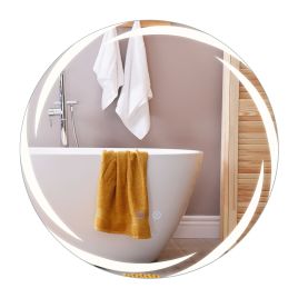 60cm Round LED Bathroom Mirror with 3 Colour Lights