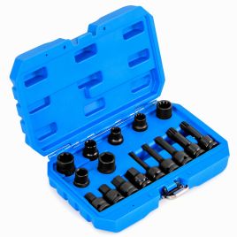 SOLVARRA Impact Brake Caliper Socket Set for Car Engines and Hubs-Blue