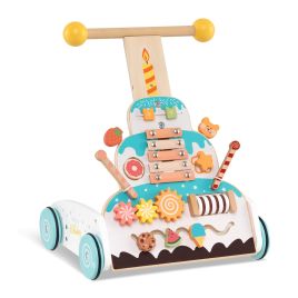 Height Adjustable Push Walker with Activity Centera and Xylophone-Colourful