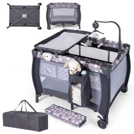 NIVEN 3-in-1 Baby Activity Centre Foldable with Changing Table-Grey