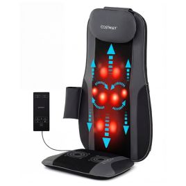 Shiatsu Back Massager with Heat, Rolling Nodes & Vibration-Grey