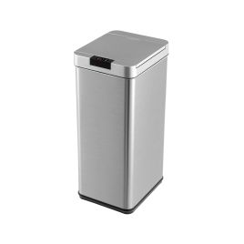 48L Automatic Trash Can with Lid-Silver