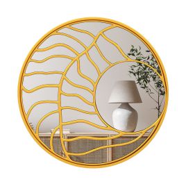 Gold Wall Mirror with Irregular Frame for Living Room Entryway-Golden
