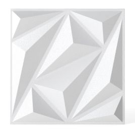 50-Pack 3D Wall Panel with Included Stickers-White