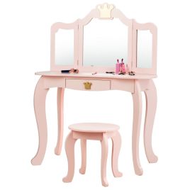 Dressing Table - QUINCY Dresser Pink 80cm