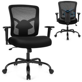 Office Chair - Ergonomic Executive Chair with Height Adjustable Computer Task Chair Black 76cm