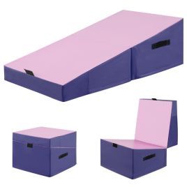 ARRENFELL Incline Gymnastics Mat Indoor Outdoor Folding Exercise Yoga Mat-Pink