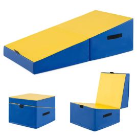 ARRENFELL Incline Gymnastics Mat Indoor Outdoor Folding Exercise Yoga Mat-Yellow