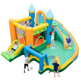 Playhouse - Inflatable Water Slide Blowup Water Park with Splash Pool (Without Blower)