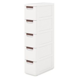 File Cabinet - Drawer Narrow Storage Cabinet for Small Space-5 Tier