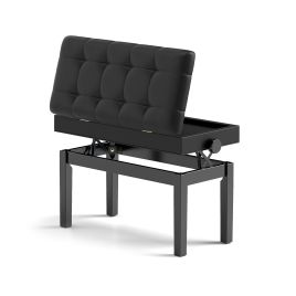 Kids Piano - Adjustable Duet Piano Bench with Storage and Waterproof Padded Cushion