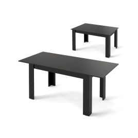 IVXO Extendable Dining Table with Adjustable Tabletop-Black