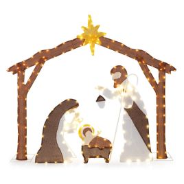 Lighted Outdoor Nativity Scene Christmas Decoration - Warm White