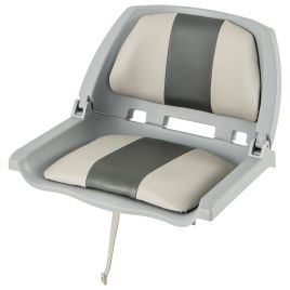 Boat Surfing - Folding Low Back Boat Seat with Mounting Hardware for Fishing-Grey