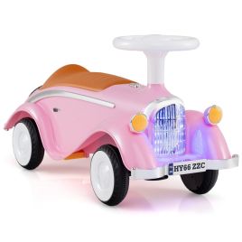 STANLIX Toddler Ride on Toy with Steering Wheel for Children 19-36 Months Old-Pink