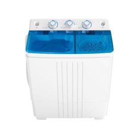AVALDEN Portable Washing Machine with Drain Pump for Apartment Dorm-Blue