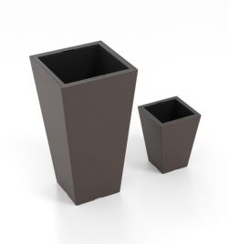 ARSIAN Square Taper Planter Set of 2 with Removable Inner Bucket and Drainage Holes-S