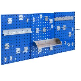OLSMEREON Wall-Mounted Pegboard Tool Organizer Kit with 28 Accessories-Navy